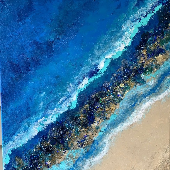 16 x 20 painting, mixed media, original art - Picture 5 of 9